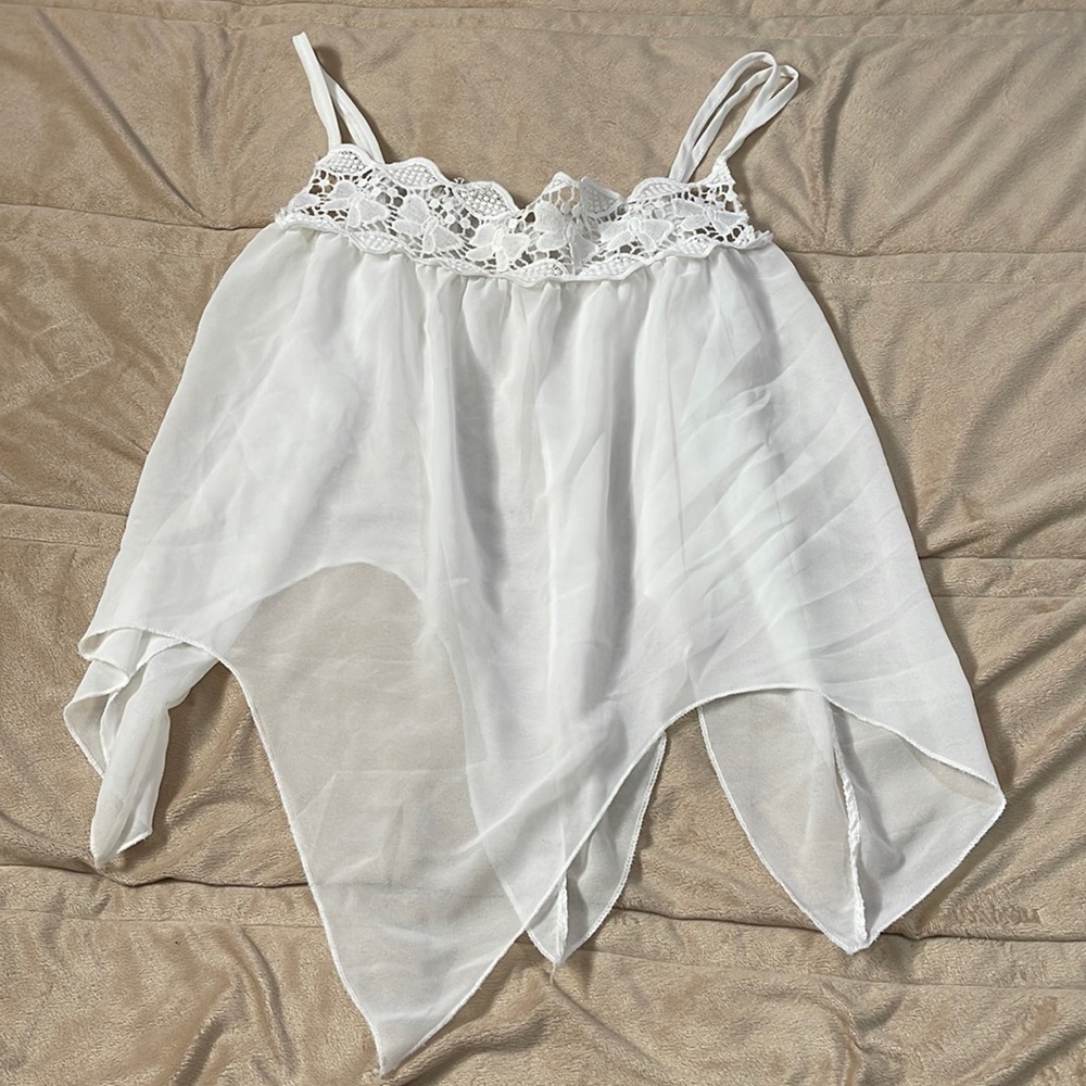Sheer white blouse
